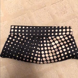 Lauren Merkin black and white satin clutch
